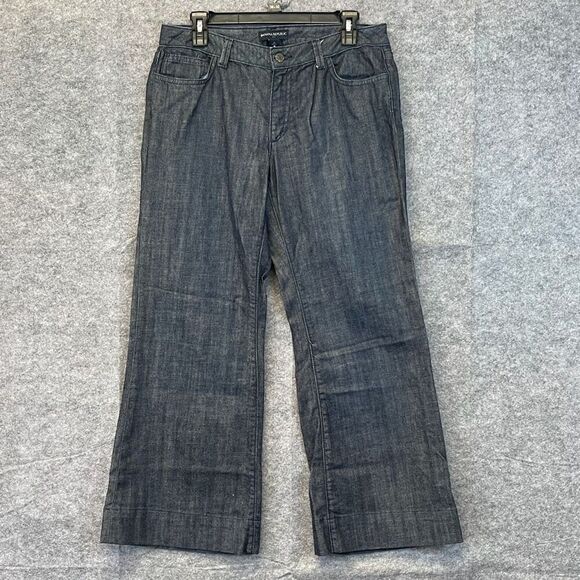 BANANA REPUBLIC Pants Women’s Size 10 Blue Stretch Classic Trousers Wide Leg - Picture 1 of 14